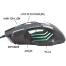 Mouse Gamer Laser X7 3200dpi Original KAPBOM  Led Usb 7 Botões Profissional