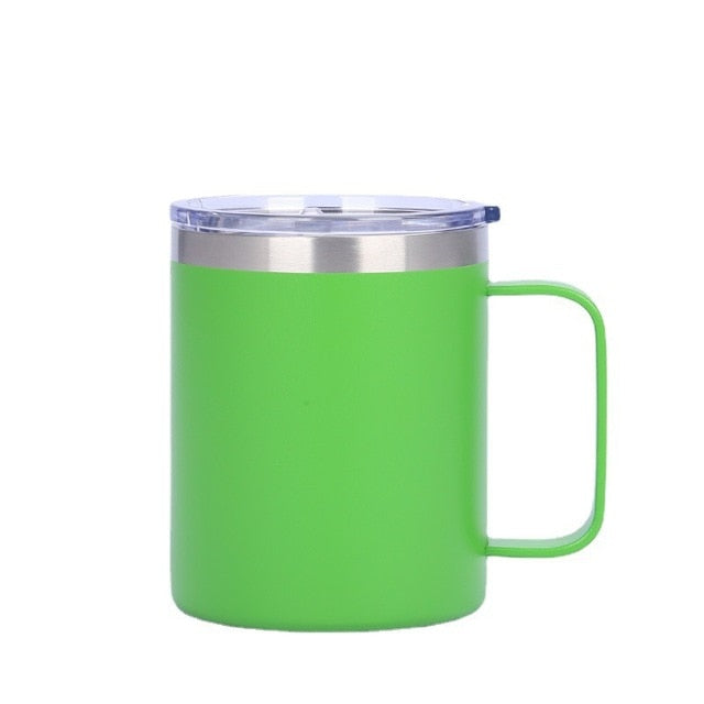 Caneca Térmica 350 ml, Isolada Vácuo Aço Inoxidável, Parede Dupla