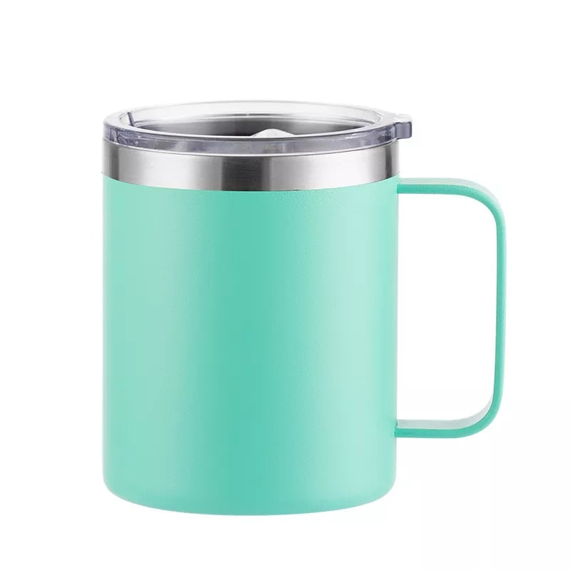 Caneca Térmica 350 ml, Isolada Vácuo Aço Inoxidável, Parede Dupla