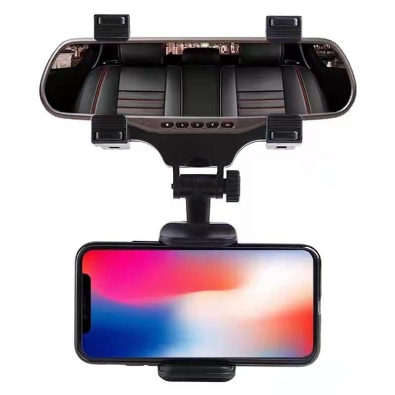 Suporte para celular veicular automotivo, encaixe no retrovisor