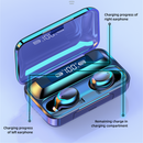 Fone de ouvido sem fio TWS Bluetooth com display LED - A prova d'água