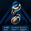 Fone de ouvido sem fio TWS Bluetooth com display LED - A prova d'água