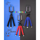 Mini tripé de mesa flexível com suporte do telefone móvel - cor aleatória