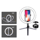 Tripé De Mesa + Suporte Celular para Vídeo, Anel Ring Light  led 8 Pol
