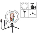 Tripé De Mesa + Suporte Celular para Vídeo, Anel Ring Light  led 8 Pol