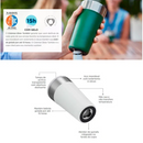 Copo Térmico 500ml para cerveja ou outros, Inox com tampa e abridor