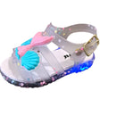 Sandália infantil com Led estrelinhas