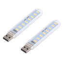 Mini luz LED USB portátil DC 5V  3 ou 8 Leds