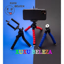 Mini tripé de mesa flexível com suporte do telefone móvel - cor aleatória